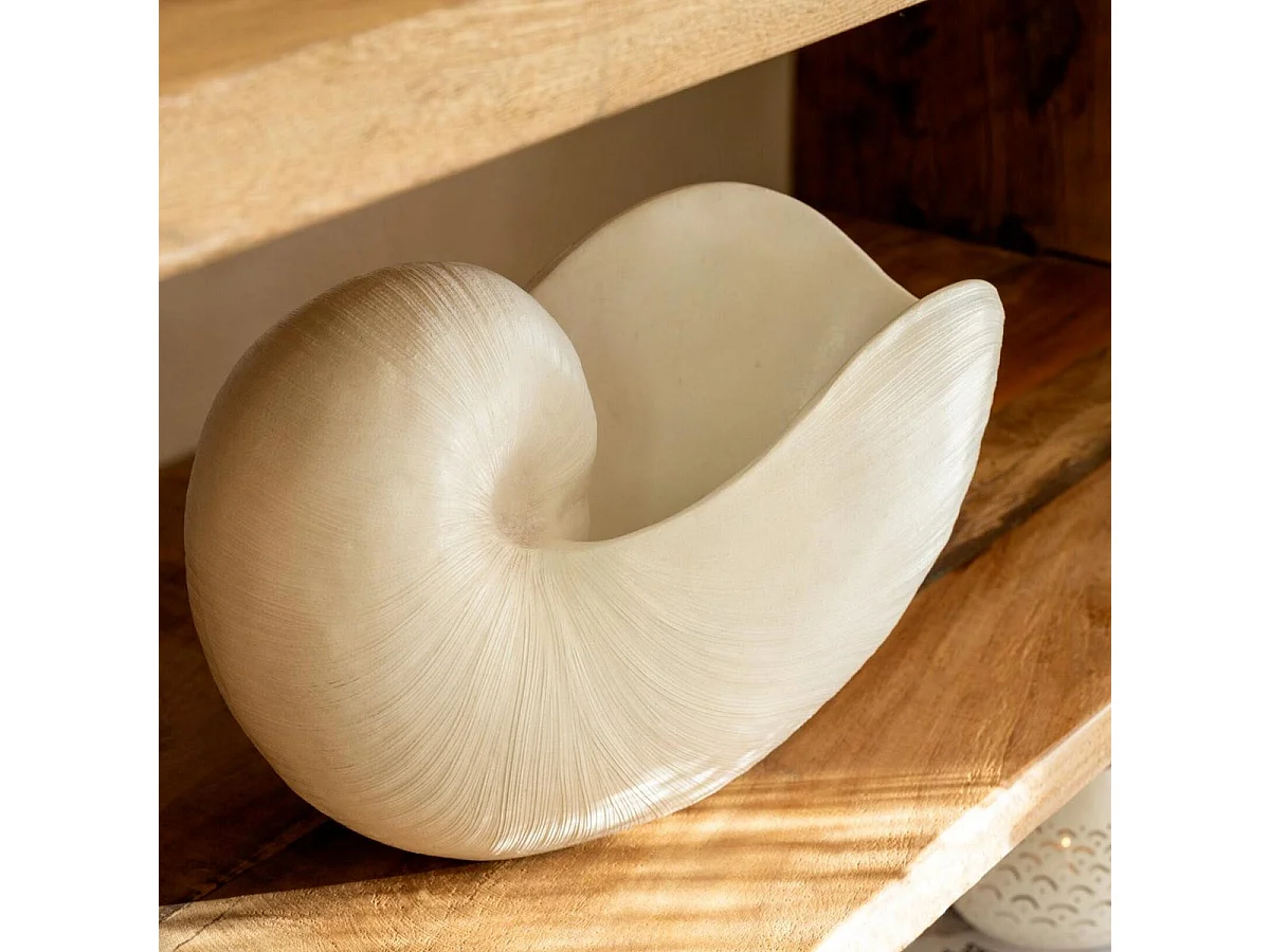 Coquillage Déco en Résine "Marina" 31cm Blanc