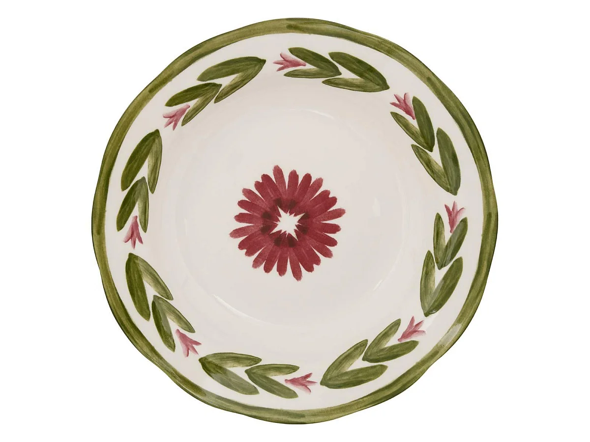 Lot de 6 Assiettes Creuses "Mona" 22cm Vert