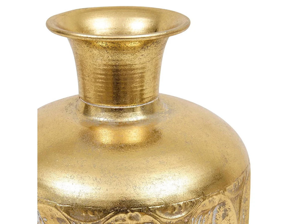Vase Strié en Métal "Belli" 41cm Doré