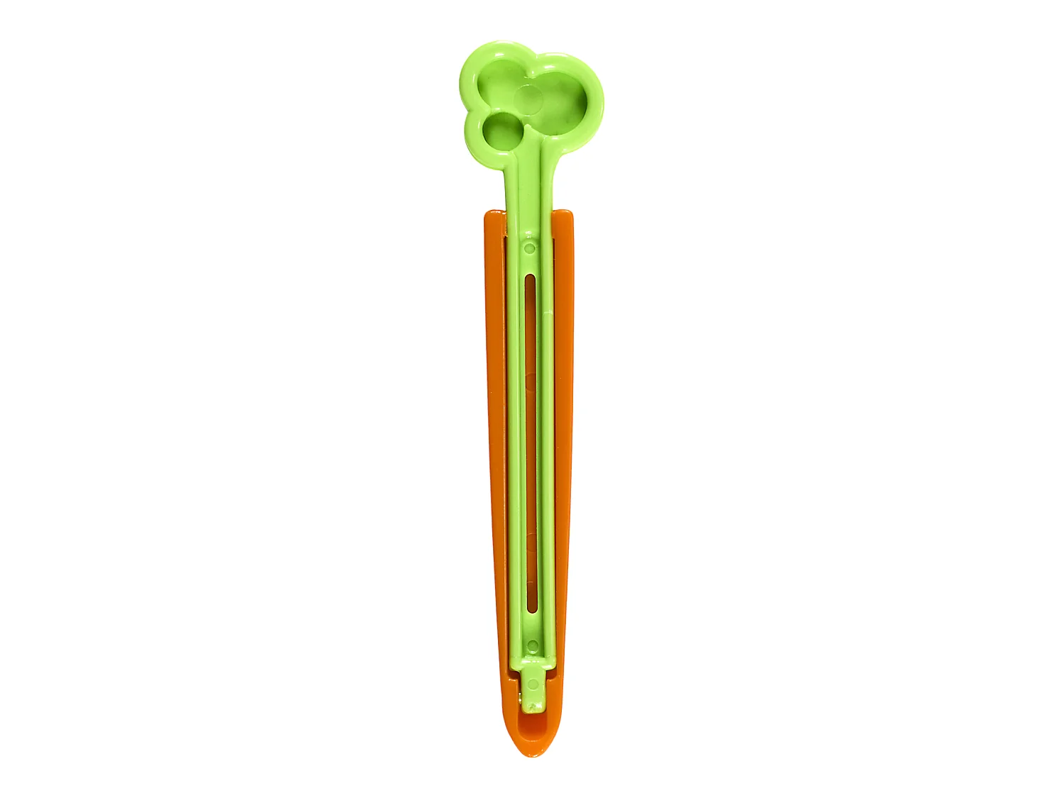 Lot de 4 Pinces Ferme-Sachet - COOK CONCEPT - Carottes - Pratiques - Orange et Vert
