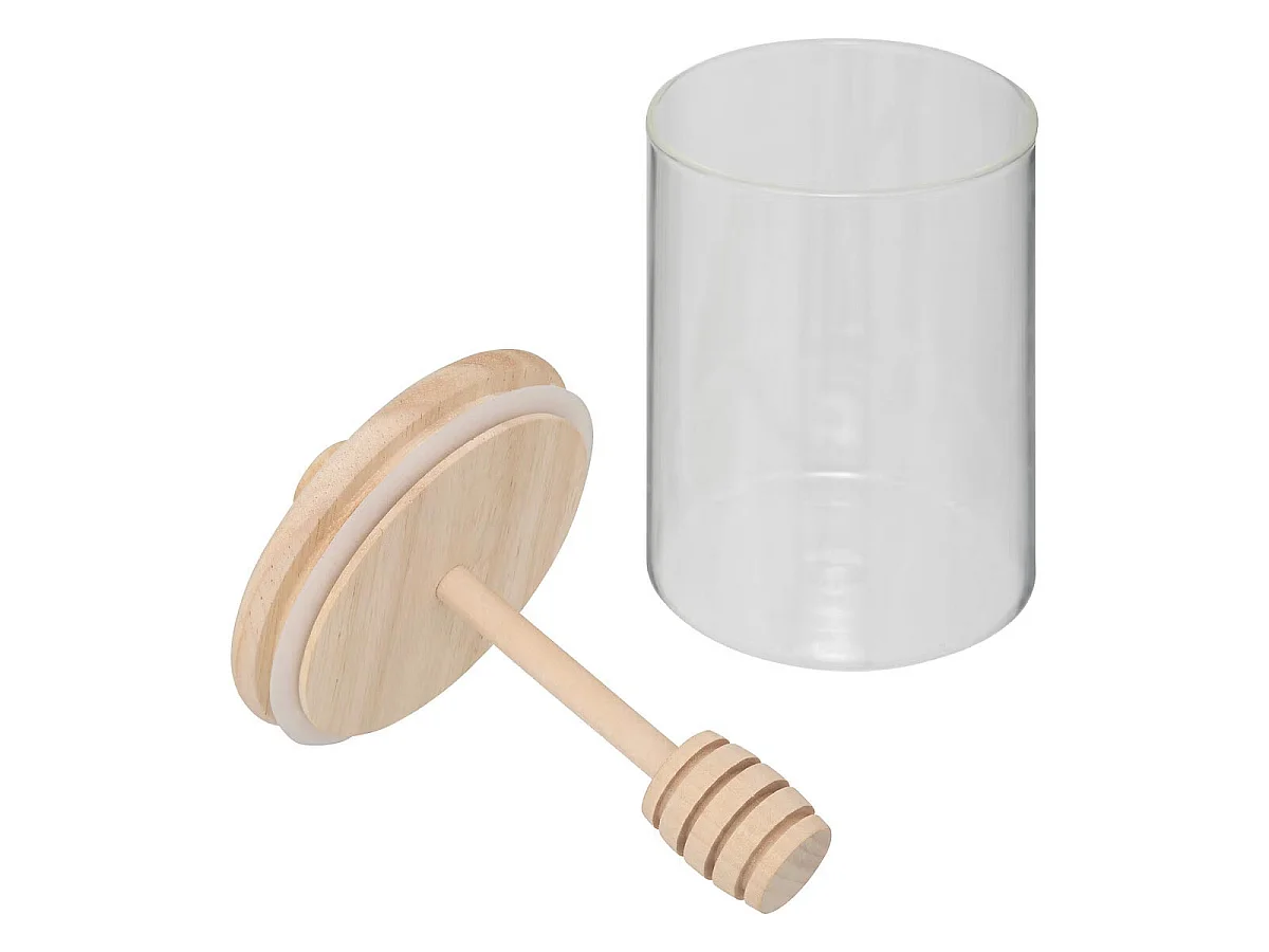 Pot à Miel en Verre & Cuillère "Hermet" 0,4L Transparent
