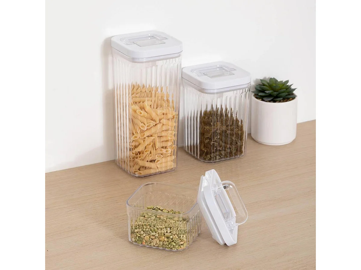 Lot de 3 Boîtes de Conservation "Streaks" 22cm Transparent