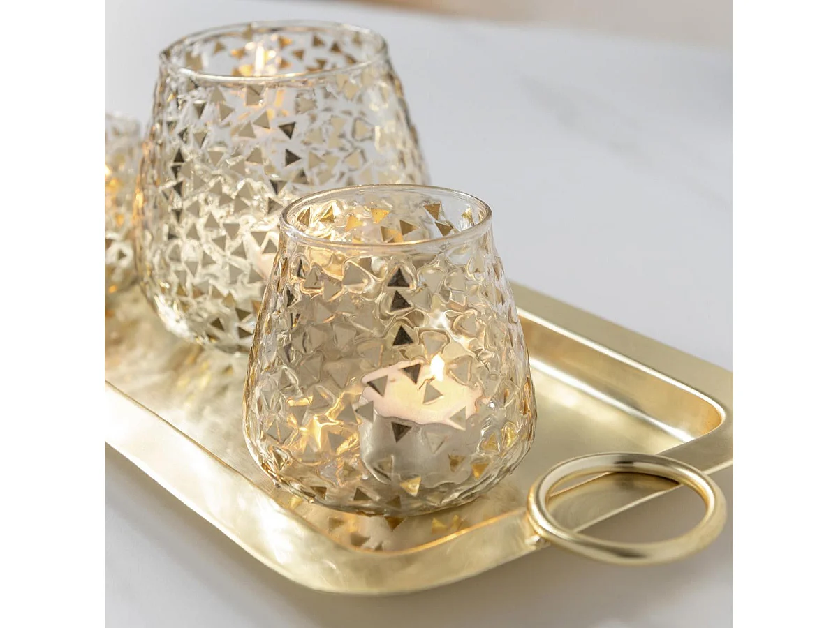 Plateau de Service en Inox "Mile" 42cm Or