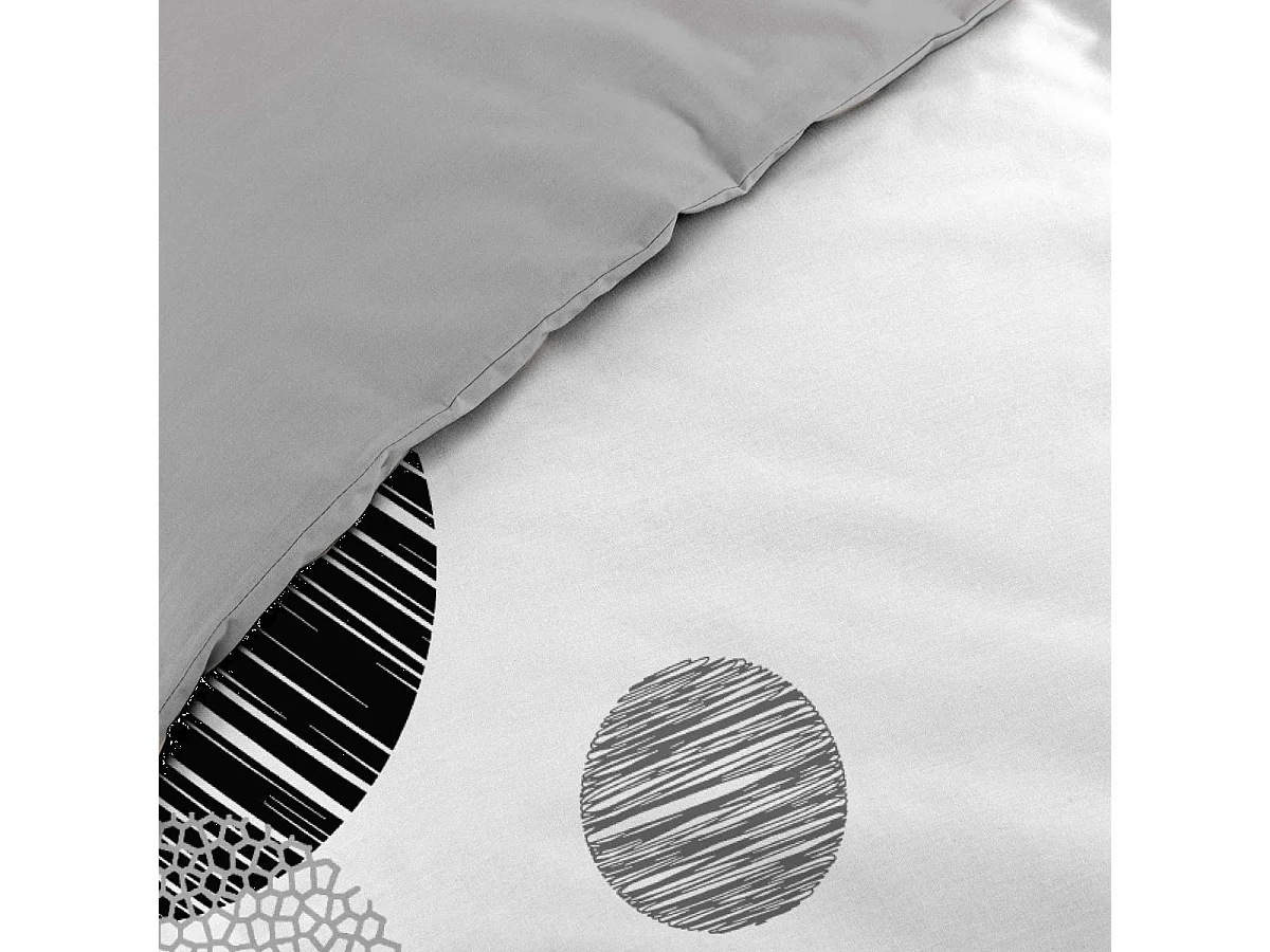 Parure de Lit 3 Pièces "Stormi" 240x220cm Noir