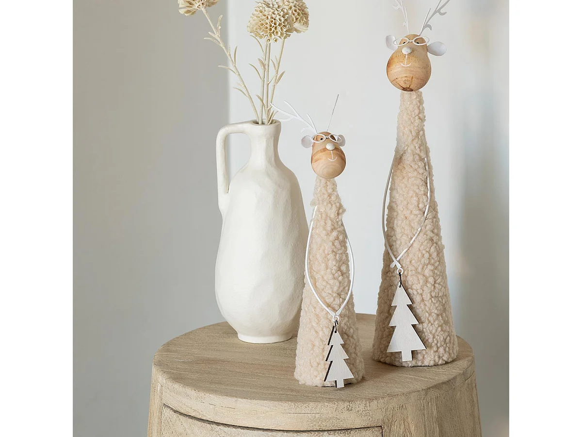Vase Déco en Métal "Goa" 23cm Blanc