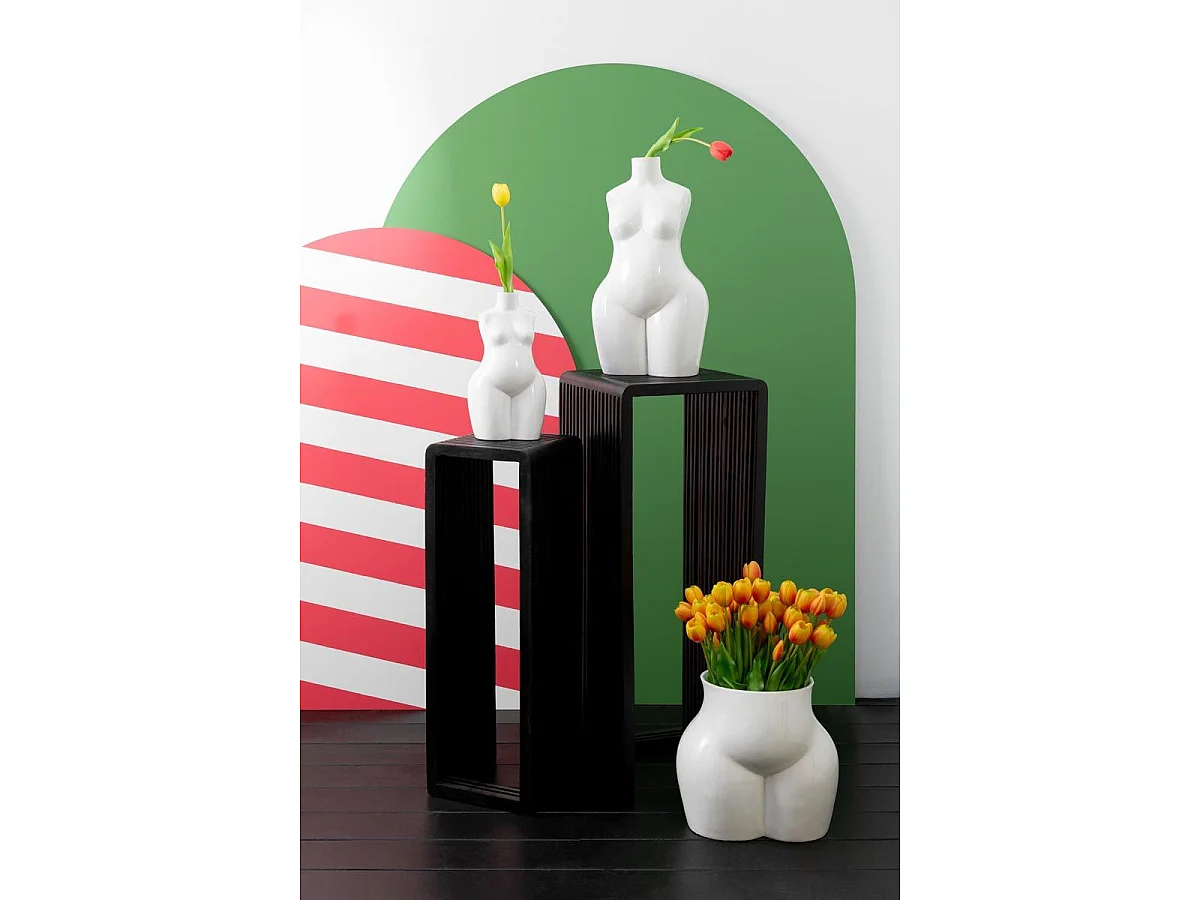 Vase Déco Corps "Femme" 32cm Blanc