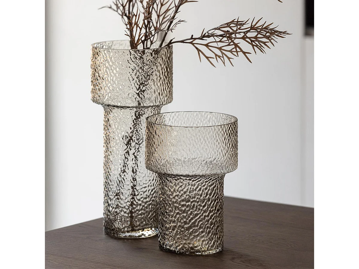 Vase Design en Verre "Betty" 30cm Transparent