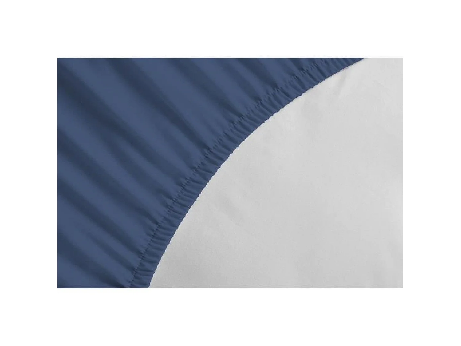 Drap housse 160 x 200 + 35 cm 100% coton - Bleu