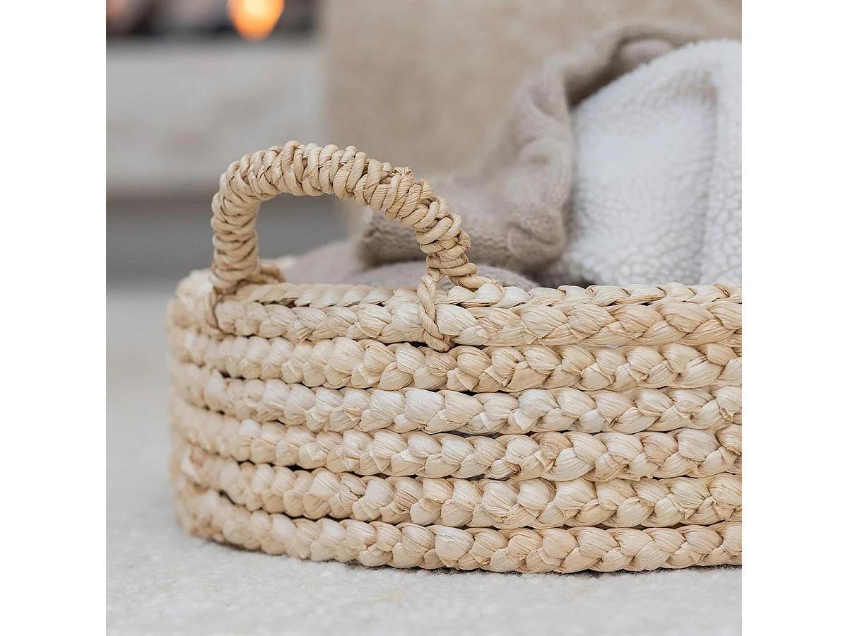 Lot de 2 Plateaux en Maïs "Edmund" 48cm Naturel