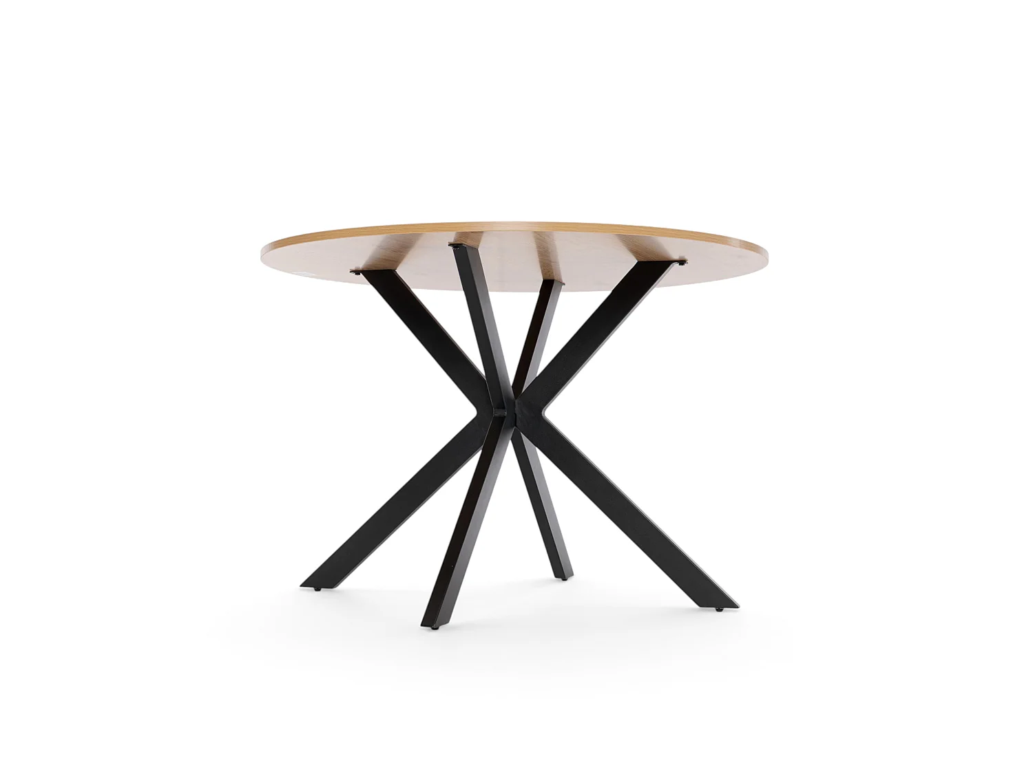 Tavolo rotondo in nobilitato rovere con gambe a X Ø110 cm-FINOCCHIAROLA