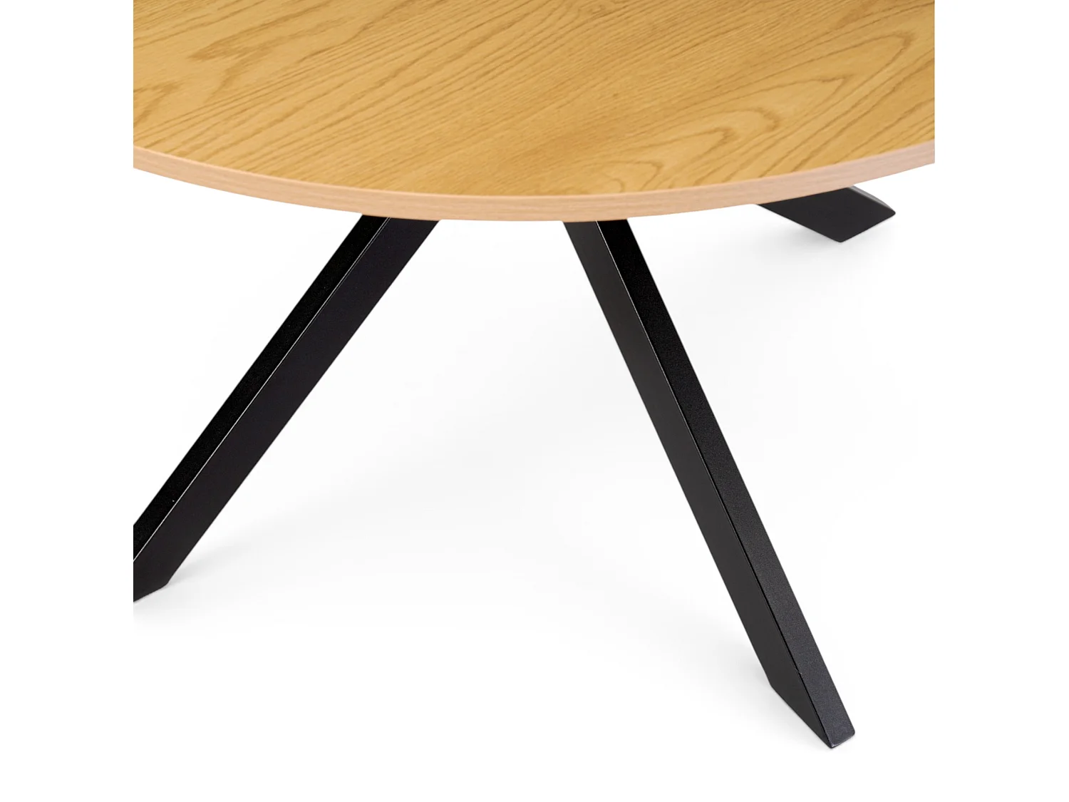 Tavolo rotondo in nobilitato rovere con gambe a X Ø110 cm-FINOCCHIAROLA