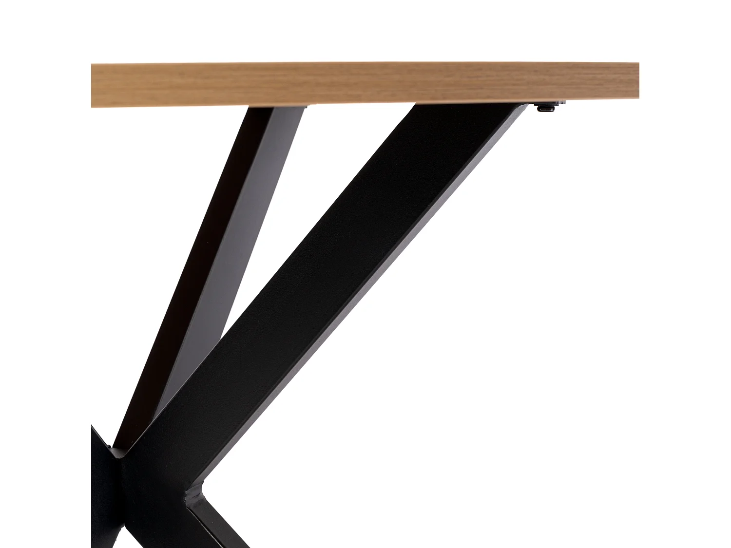 Tavolo rotondo in nobilitato rovere con gambe a X Ø110 cm-FINOCCHIAROLA