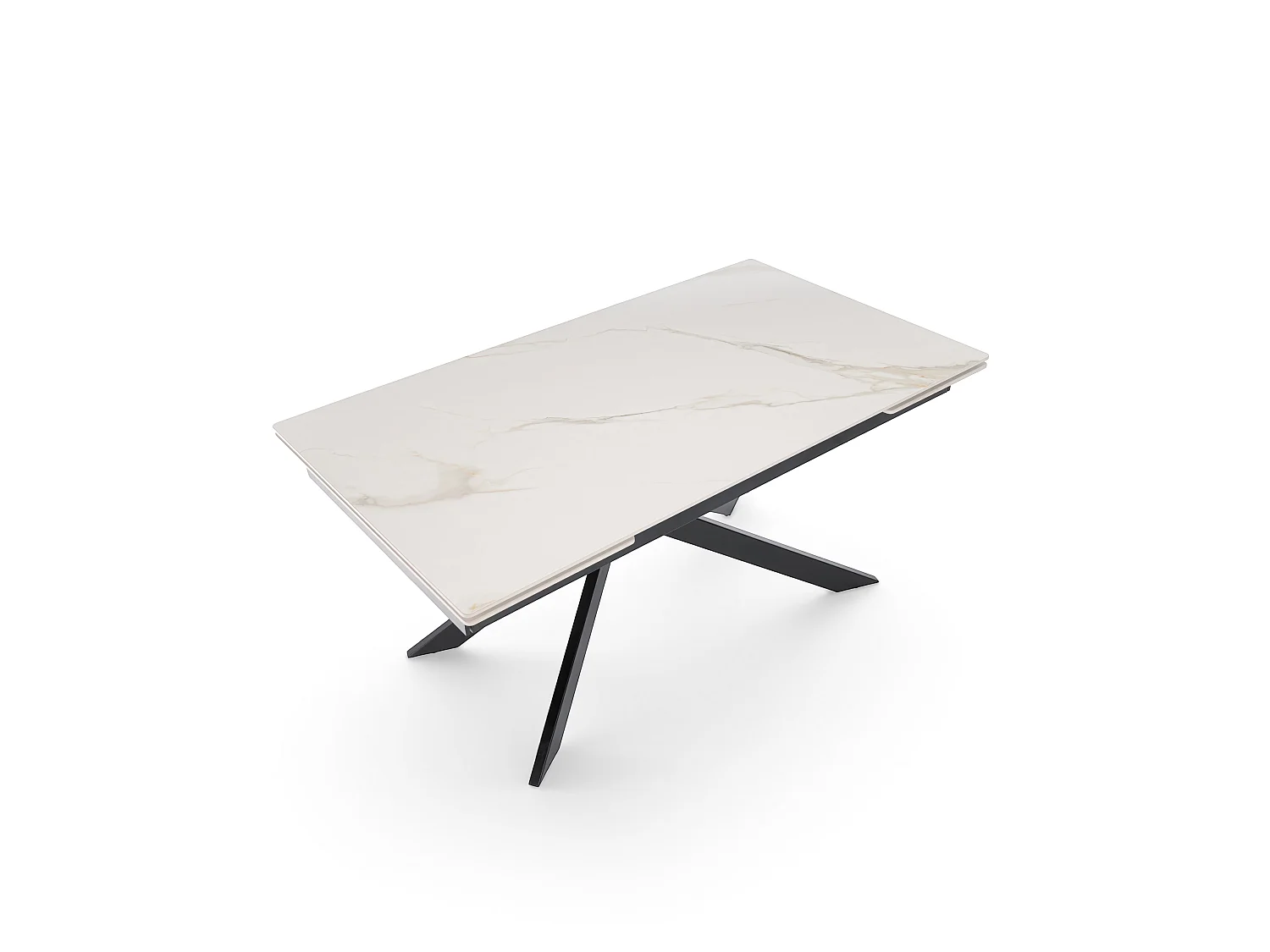 Table extensible en céramique Calacatta Gold, 160-240 cm, Beverly Hills