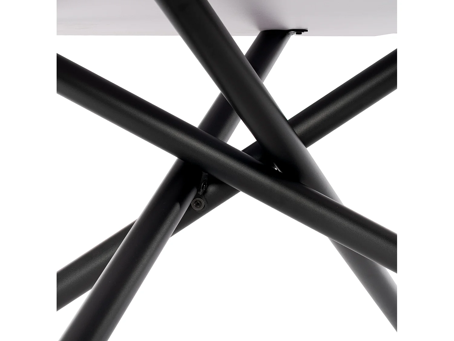 Stół ceramiczny efekt szarego kamienia z nogami X, 160 cm – MACINAGGIO