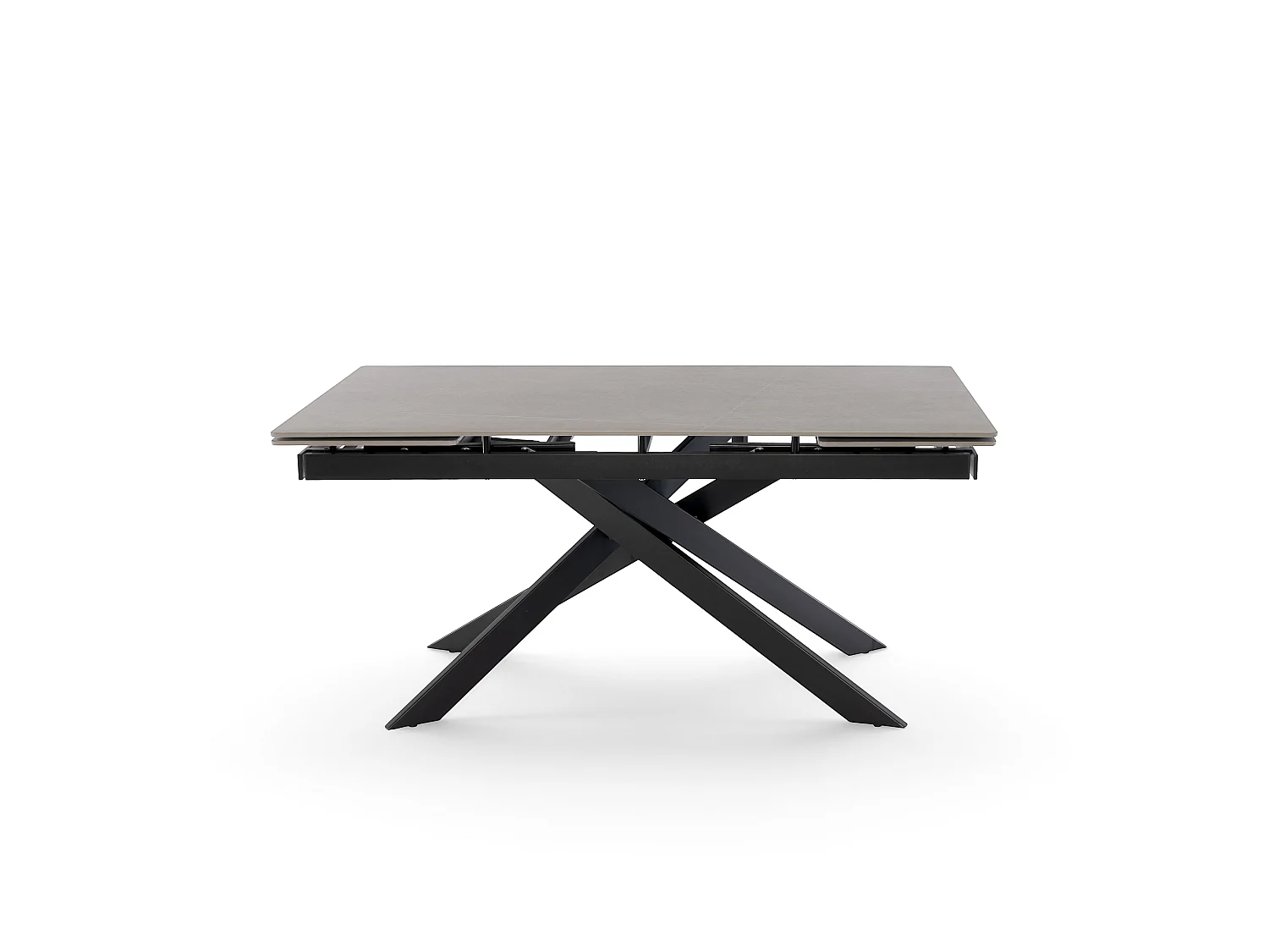 Table extensible en céramique effet pierre grise, 160-240 cm - BEVERLY HILLS