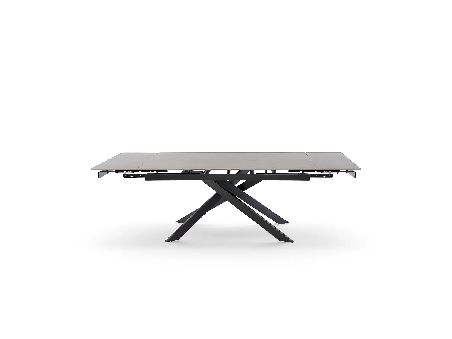 Table extensible en céramique effet pierre grise, 160-240 cm - BEVERLY HILLS