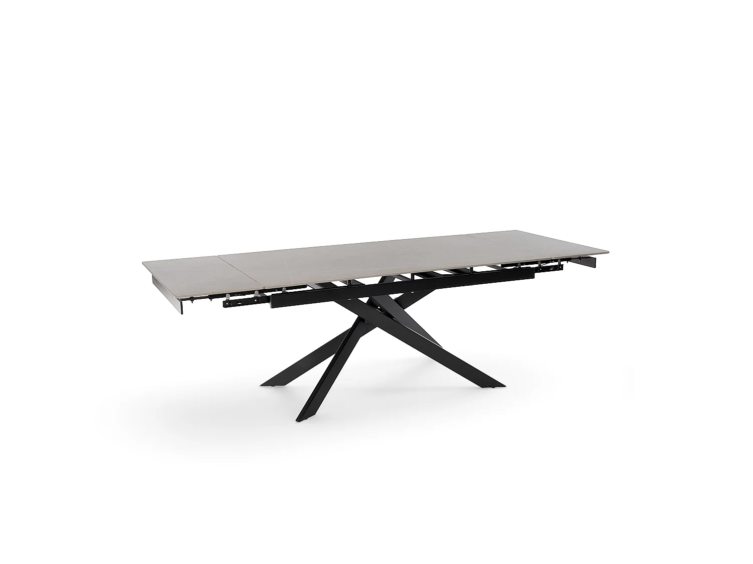 Table extensible en céramique effet pierre grise, 160-240 cm - BEVERLY HILLS