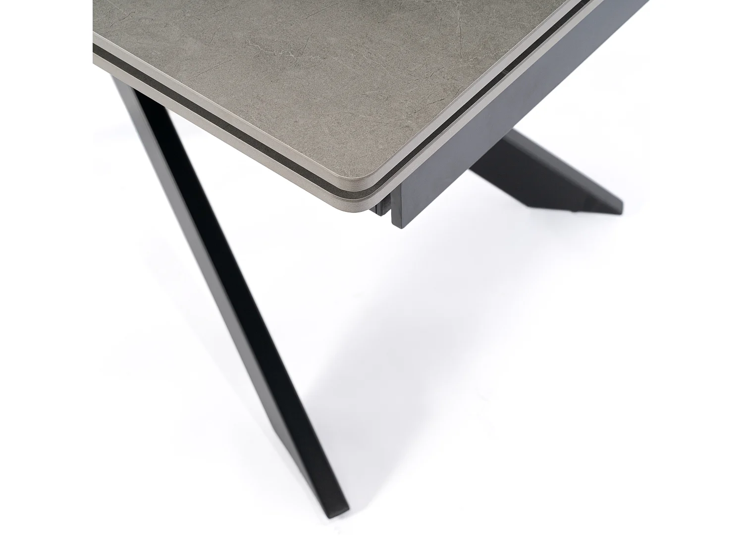 Table extensible en céramique effet pierre grise, 160-240 cm - BEVERLY HILLS