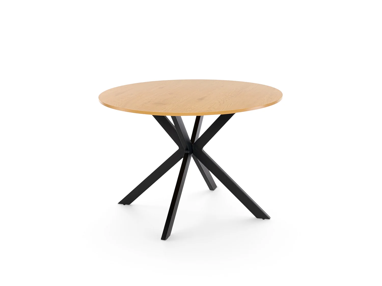 Tavolo rotondo in nobilitato rovere con gambe a X Ø90 cm-FINOCCHIAROLA