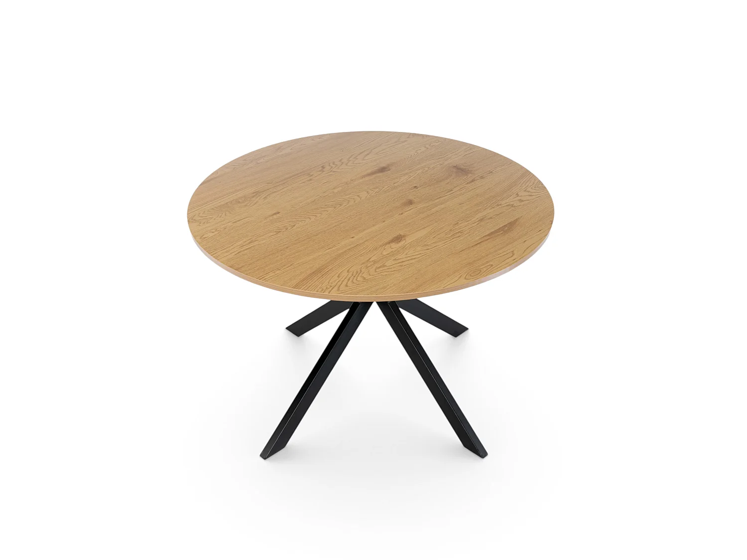 Tavolo rotondo in nobilitato rovere con gambe a X Ø90 cm-FINOCCHIAROLA