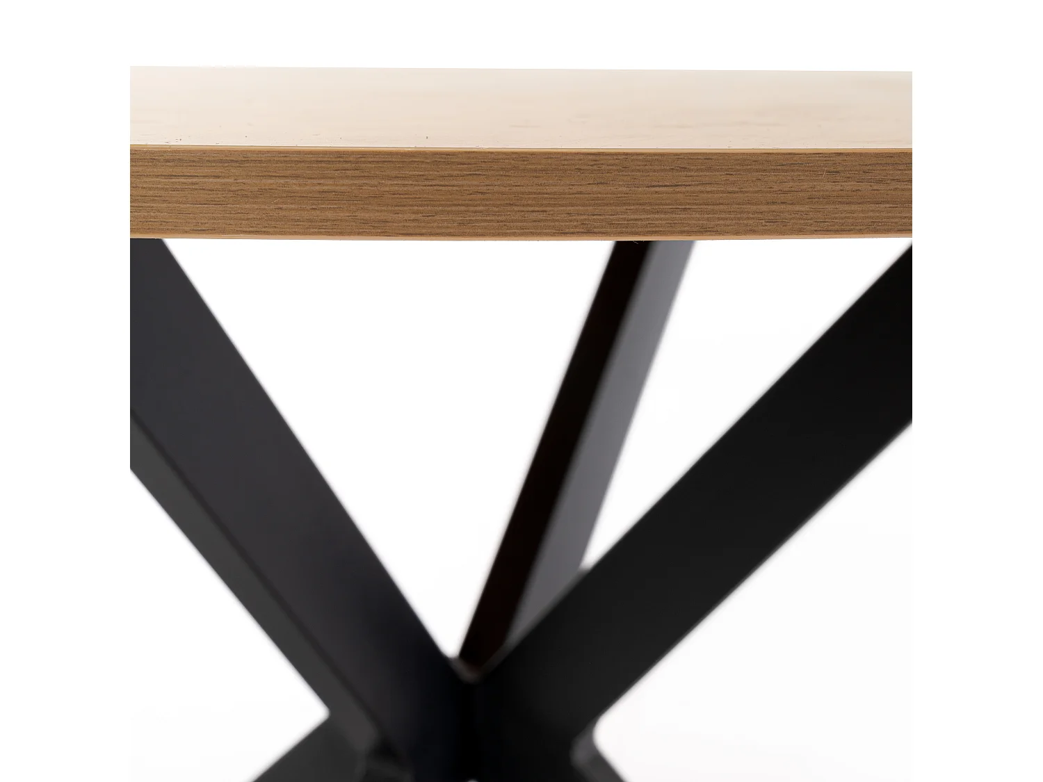 Tavolo rotondo in nobilitato rovere con gambe a X Ø90 cm-FINOCCHIAROLA