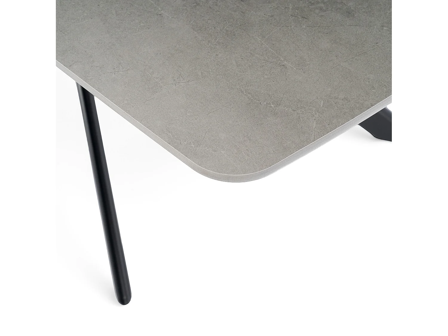 Stół ceramiczny efekt szarego kamienia z nogami X, 180 cm – SAINT FLORENT