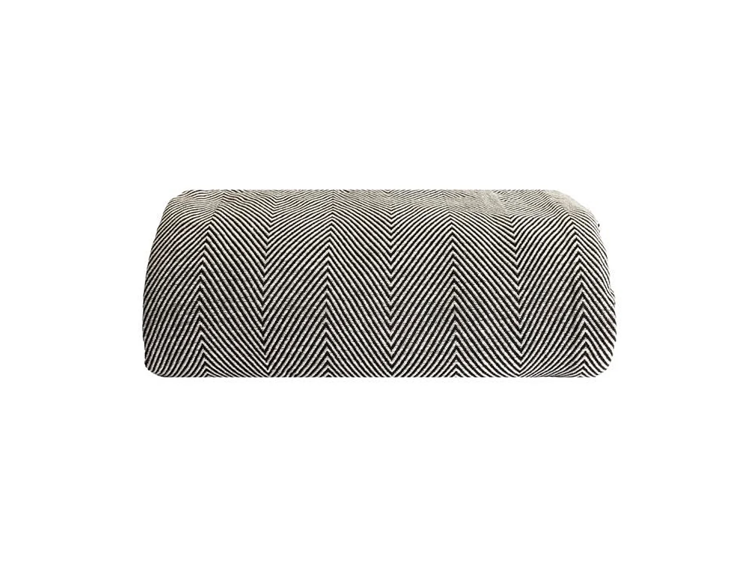 Couverture plaid ZIGORA en coton 100 % - Noir avec franges 180x220 cm - SACASA