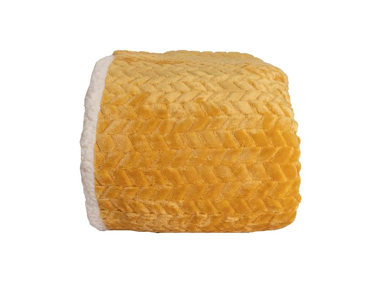 Couverture plaid jaune 180x220cm SHERVALD - SACASA