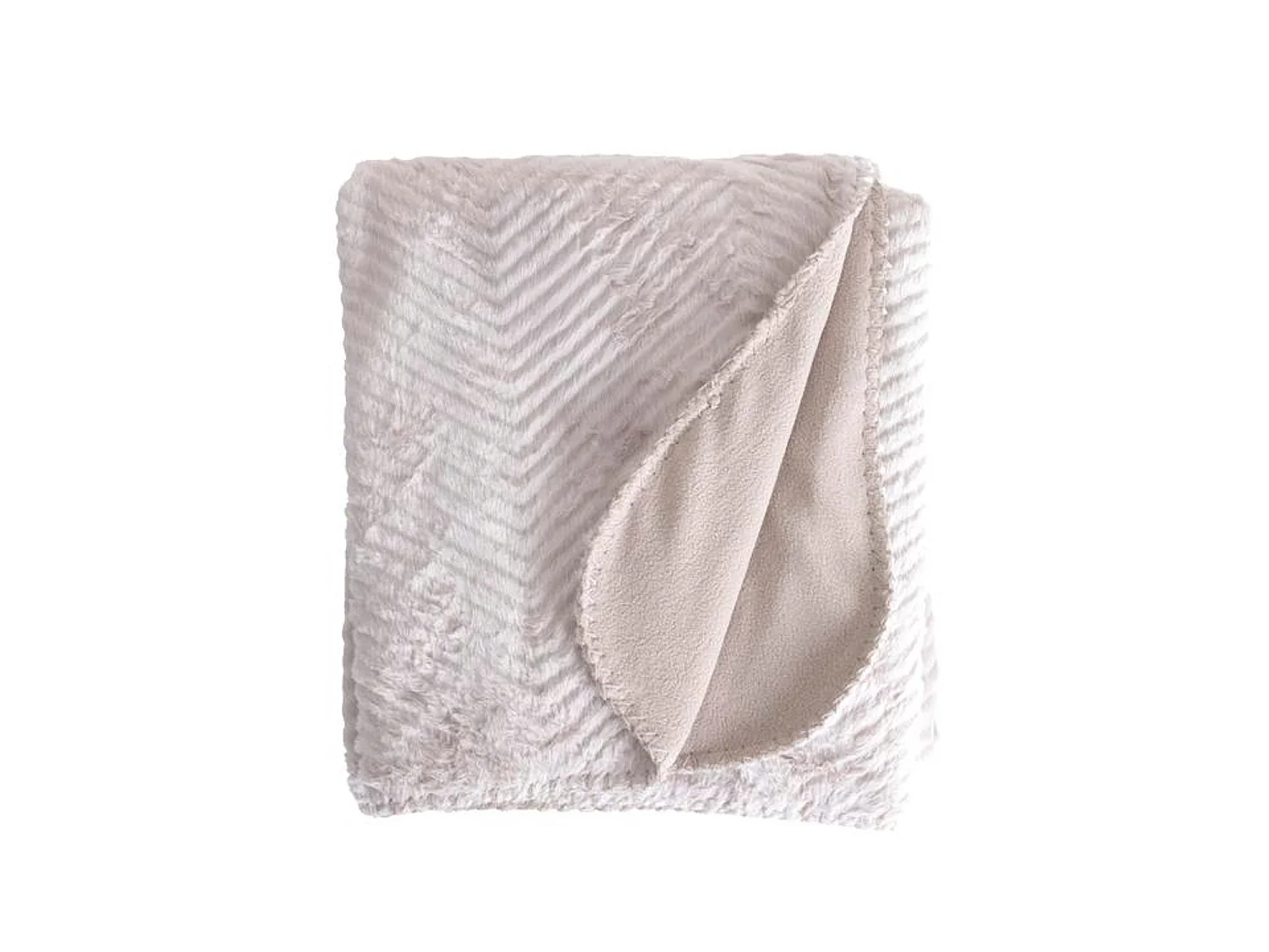 Couverture plaid beige 130x170cm ARYNDAL - SACASA