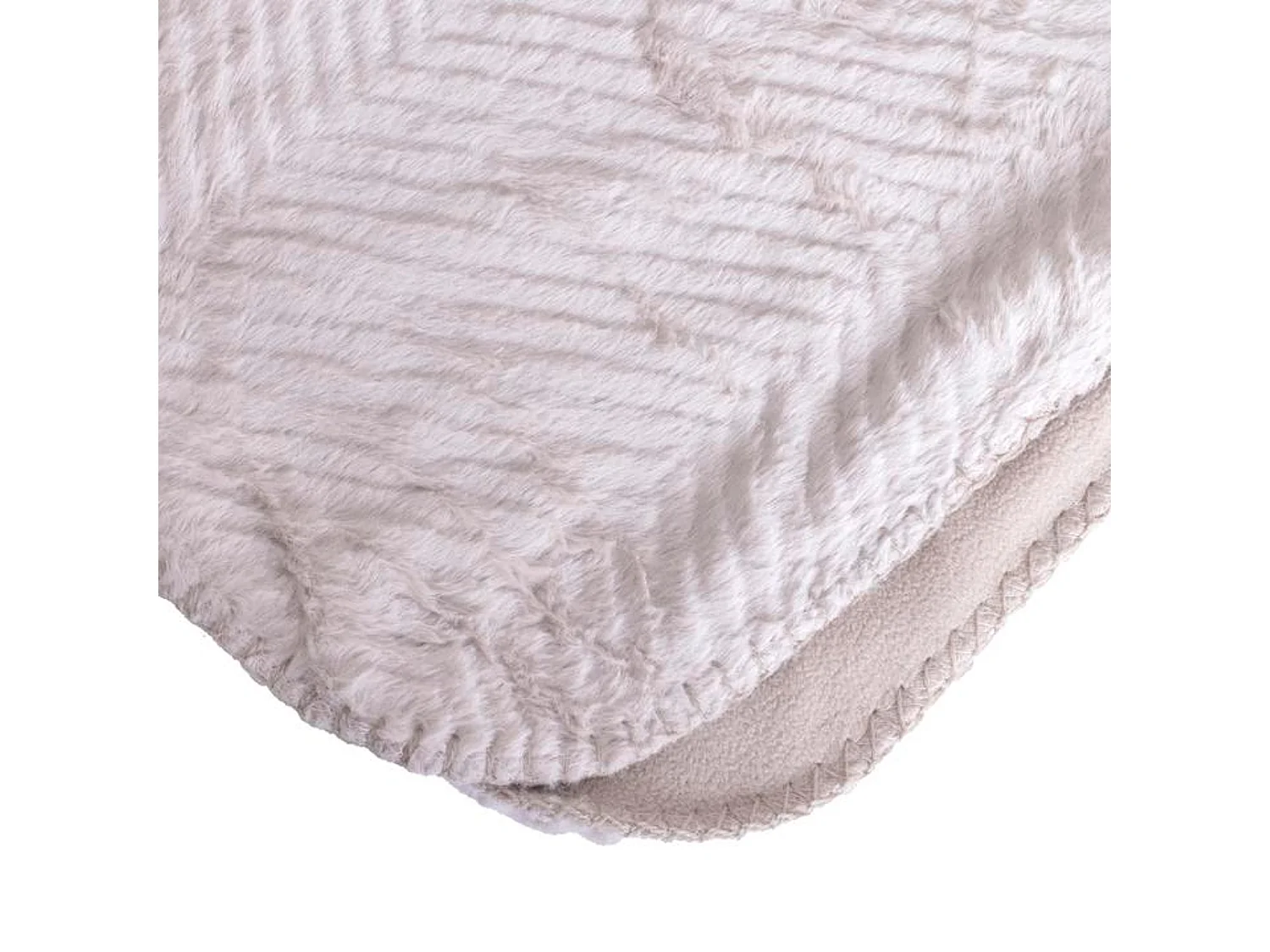 Couverture plaid beige 130x170cm ARYNDAL - SACASA