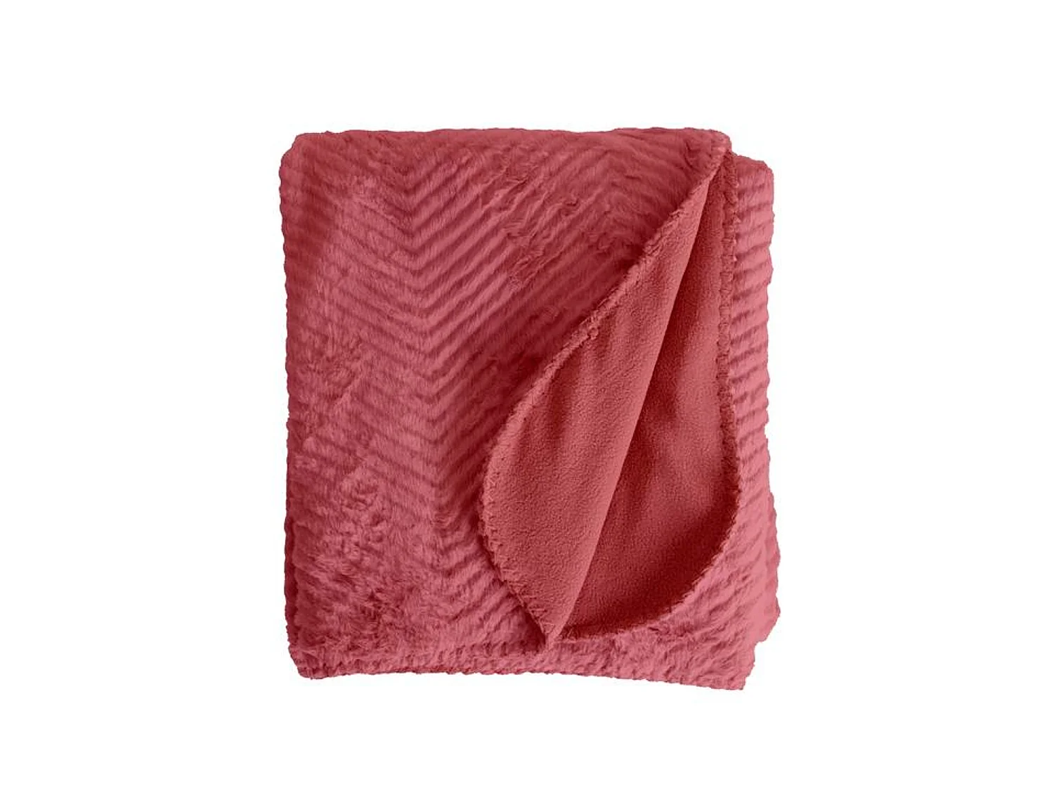 Couverture plaid rouge framboise 130x170cm ARYNDAL - SACASA