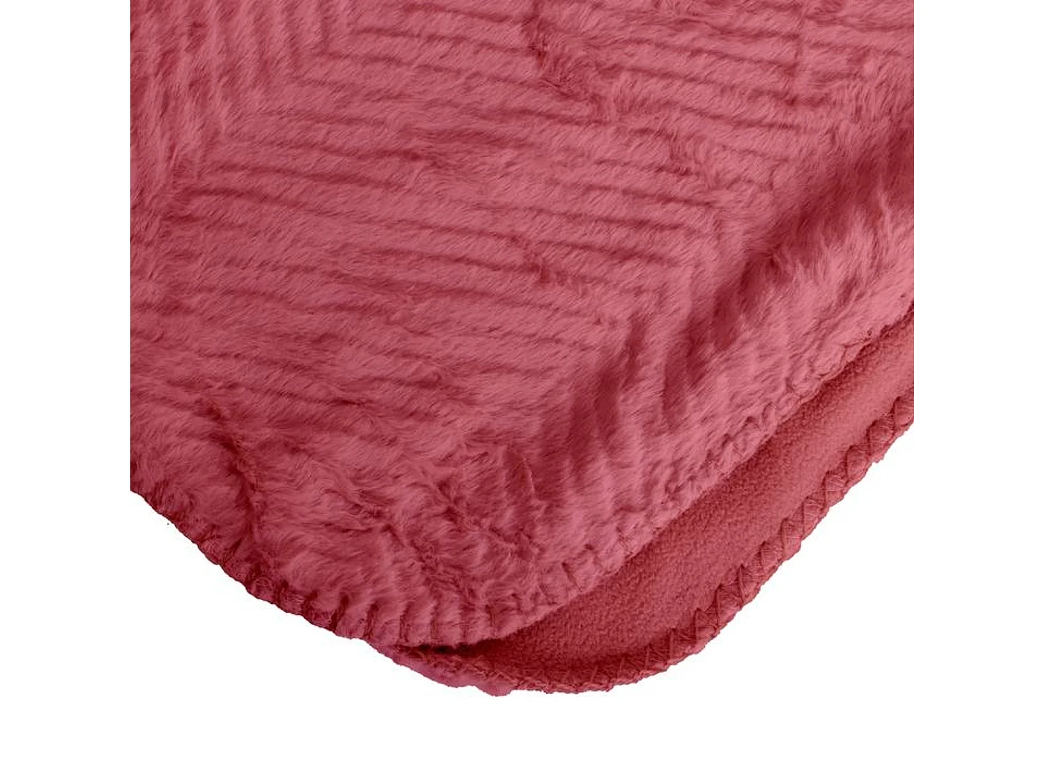 Couverture plaid rouge framboise 130x170cm ARYNDAL - SACASA