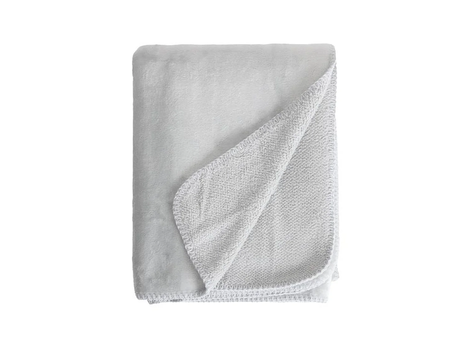 Couverture plaid gris clair 130x170cm SMOOTIK - SACASA