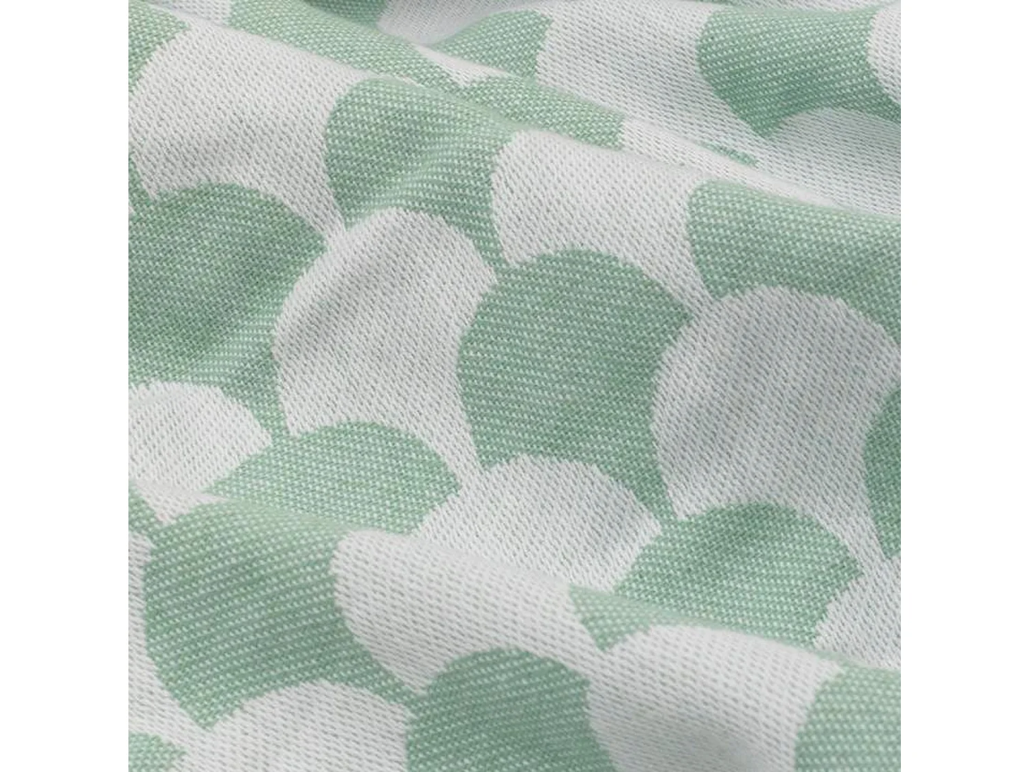 Couverture plaid en coton 100% vert à franges - DROPALL - SACASA