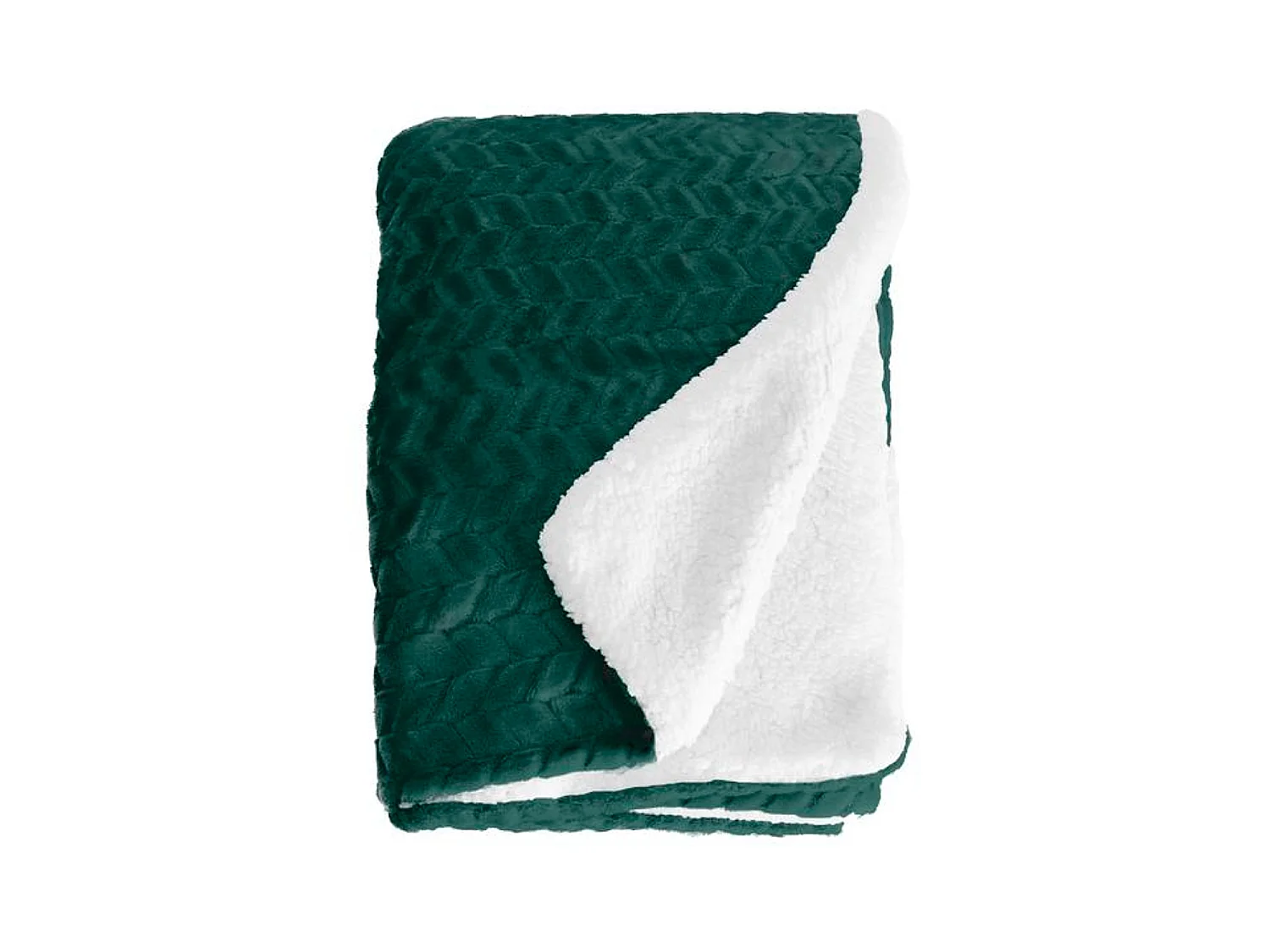 Couverture plaid vert foncé 180x220cm SHERVALD - SACASA