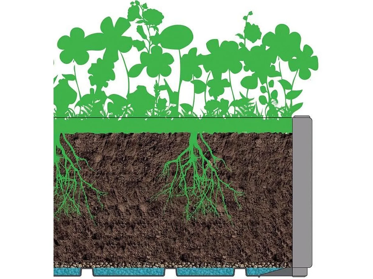 Jardinière rectangulaire STEFANPLAST ETHICA 80 cm - Treillis modulable, 80 L, vert effet bois