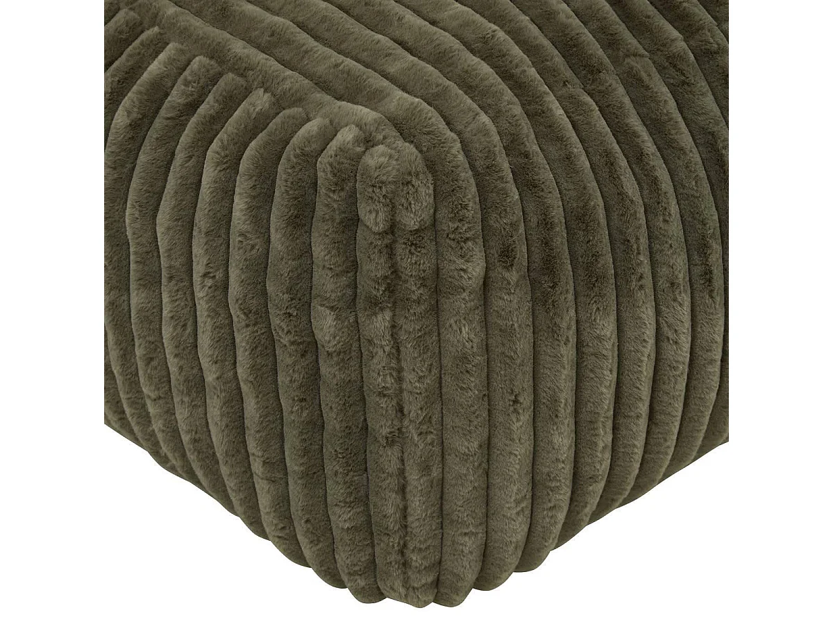Pouf XL Côtelé "Muzi" 78cm Kaki