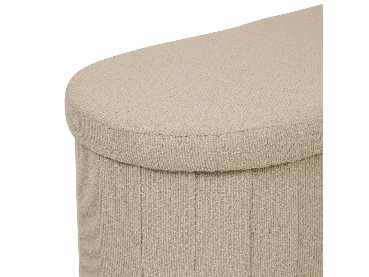 Pouf Coffre Double "Fink" 76cm Taupe