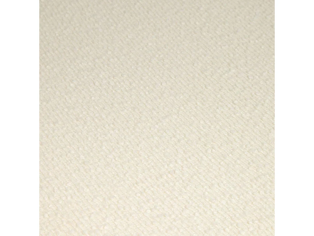 Pouf Coffre Pliant Bouclette "Fink" 38cm Blanc