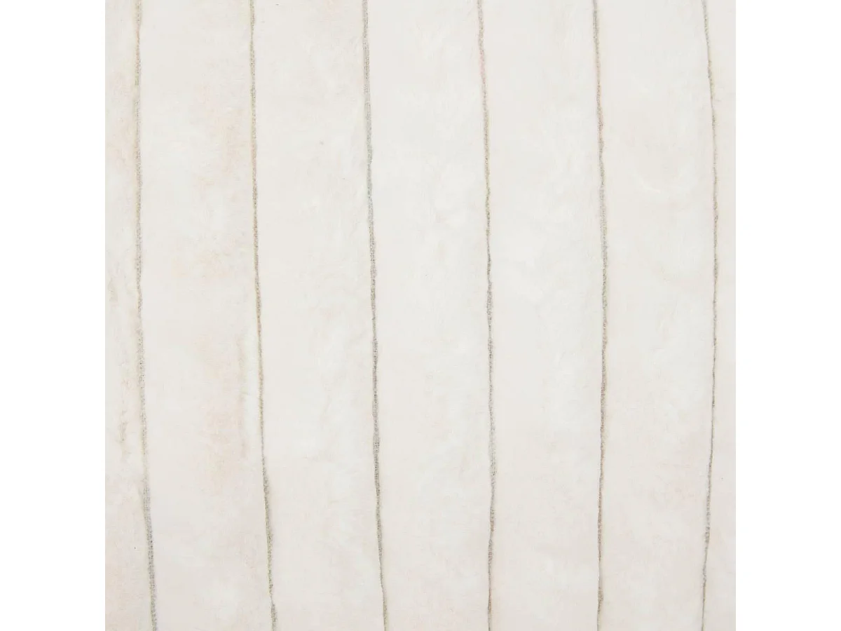 Pouf XL Côtelé "Muzi" 78cm Blanc