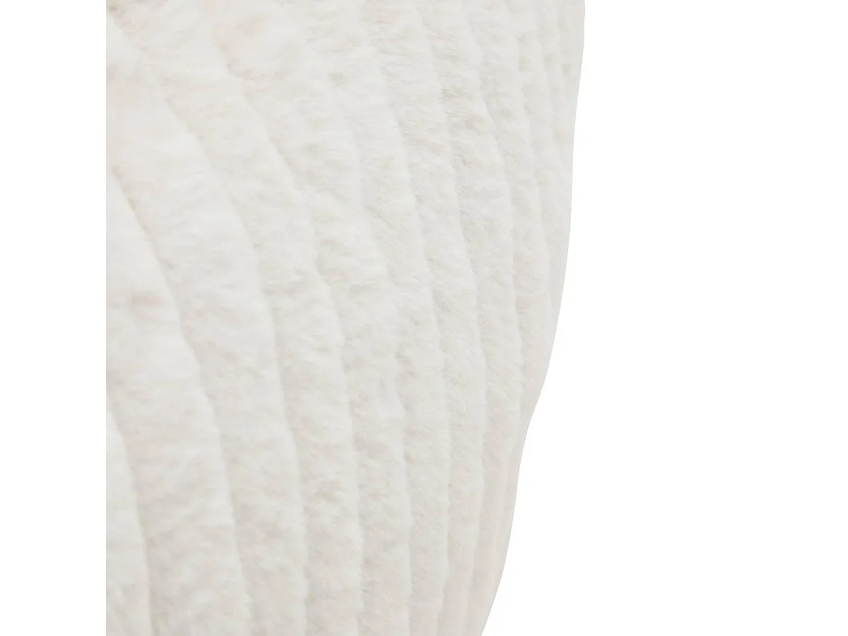 Pouf XL Côtelé "Muzi" 78cm Blanc
