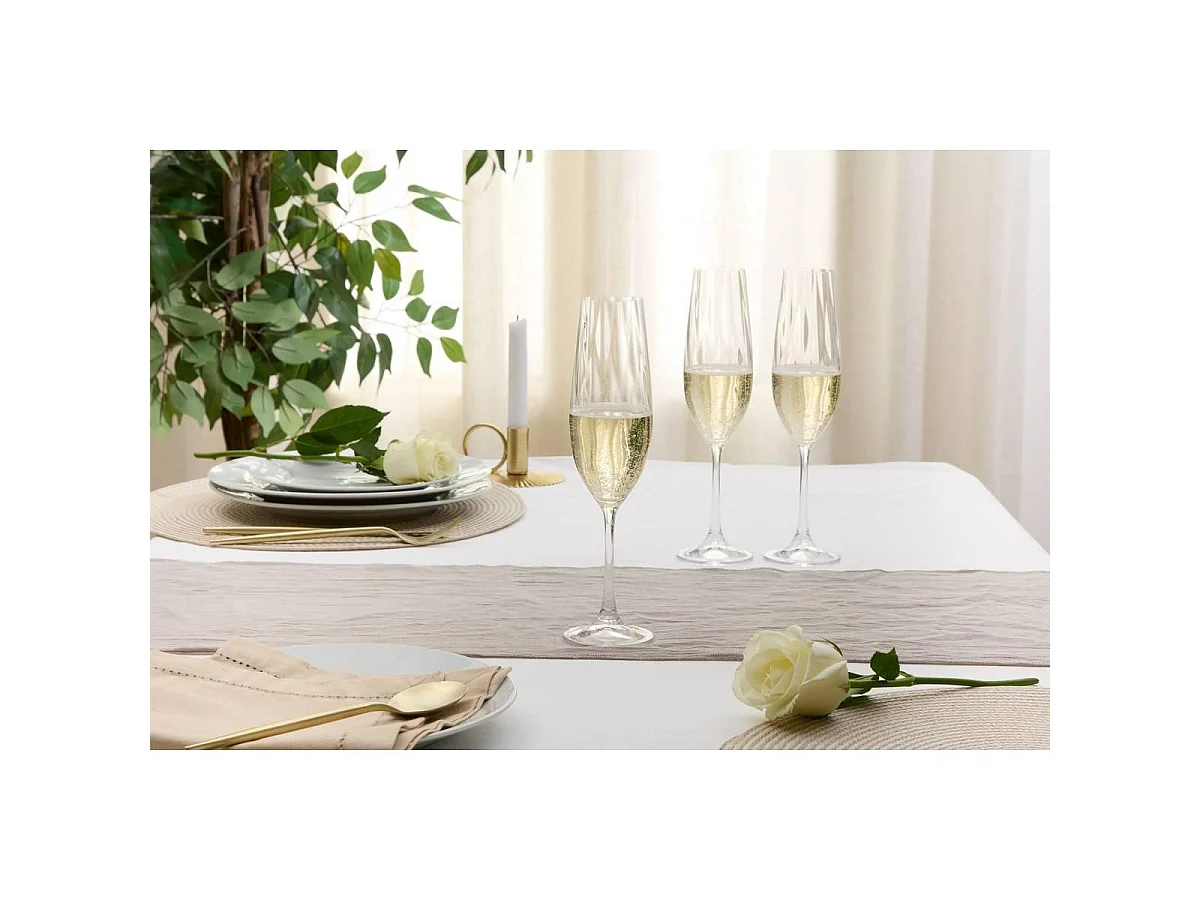 Lot de 6 Flûtes à Champagne "Neva" 26cl Transparent