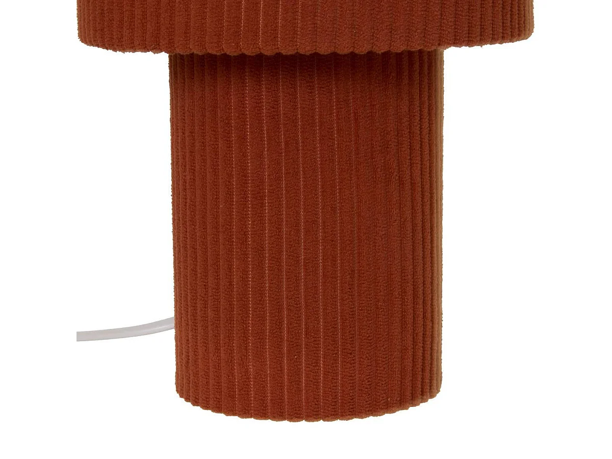 Lampe à Poser Côtelée "Jolina" 28cm Terracotta