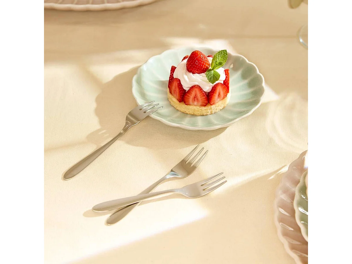 Lot de 4 Fourchettes à Dessert "Nevis" 14cm Argent