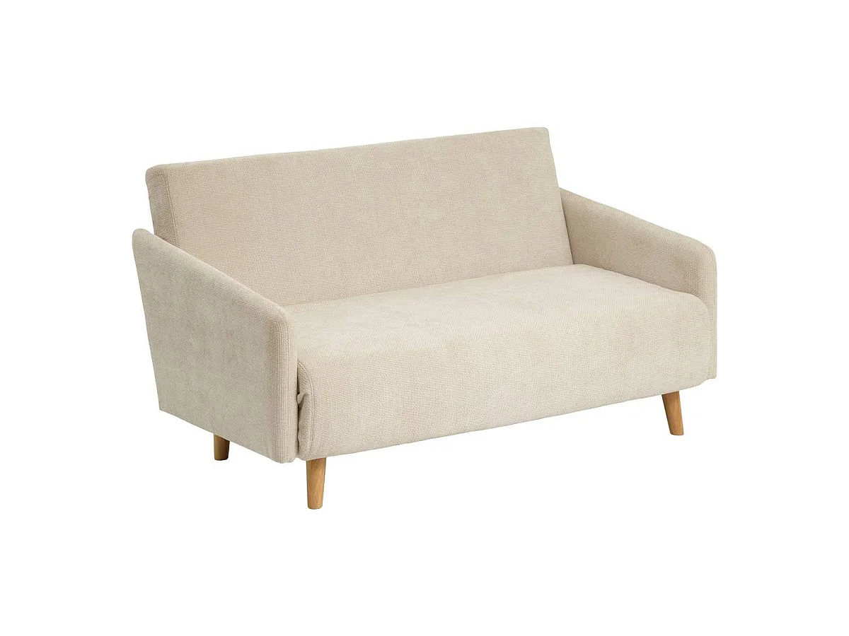 Canapé Convertible 2 Places "Milo" 155cm Ivoire