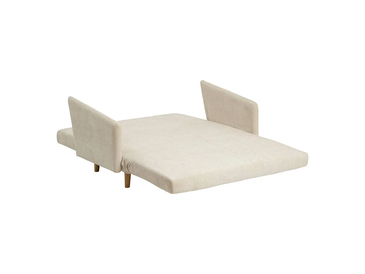 Canapé Convertible 2 Places "Milo" 155cm Ivoire