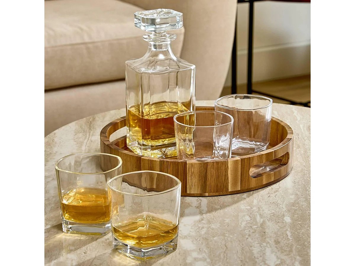 Coffret Whisky 6 Pièces "Jules" 29cm Transparent