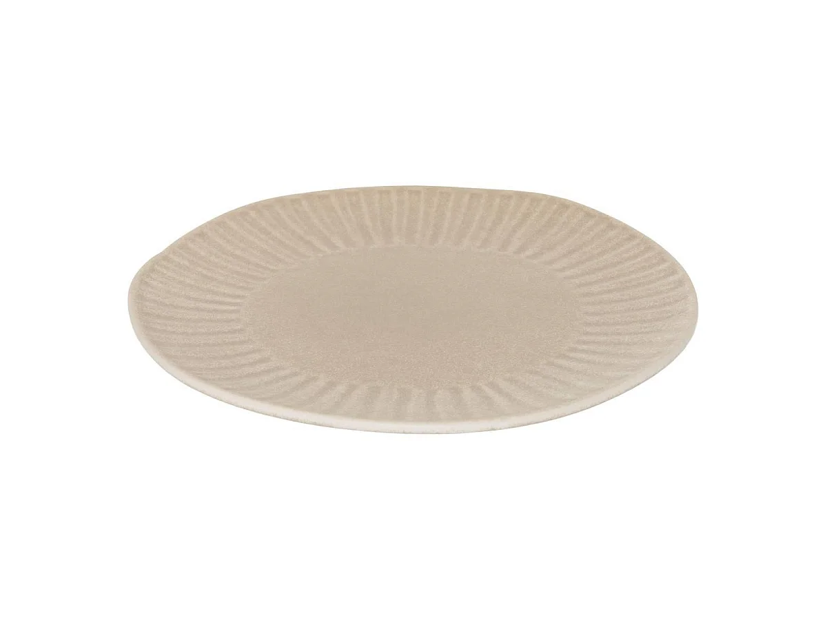 Lot de 6 Assiettes à Dessert "Nyero" 21cm Beige