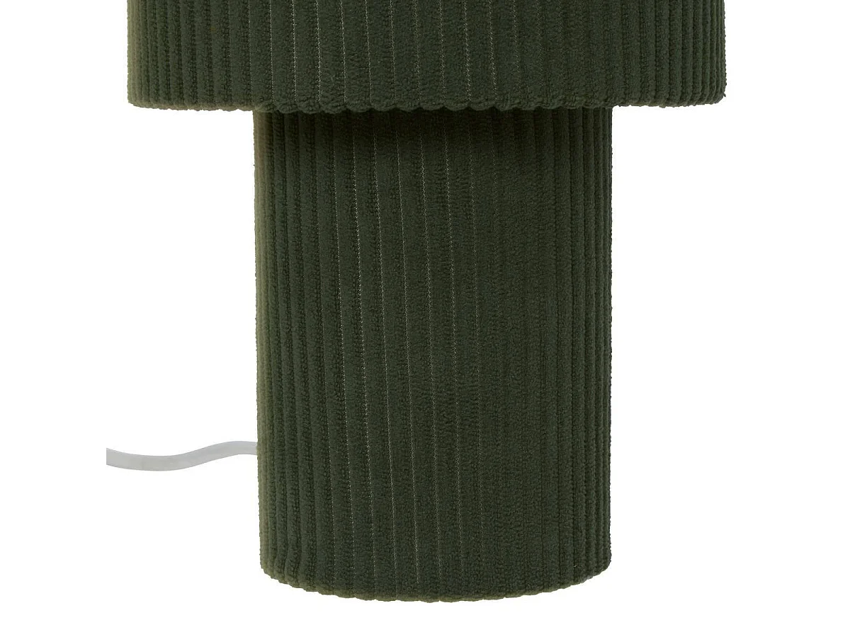 Lampe à Poser Côtelée "Jolina" 28cm Kaki