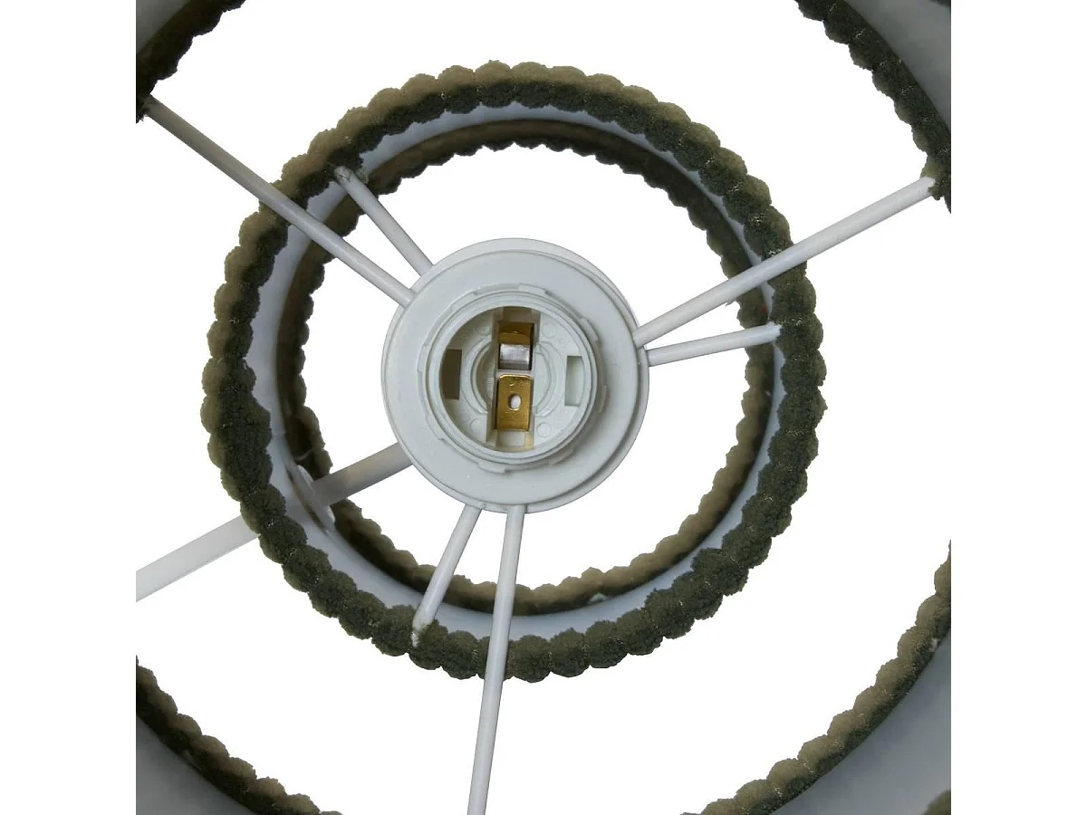 Lampe à Poser Côtelée "Jolina" 28cm Kaki